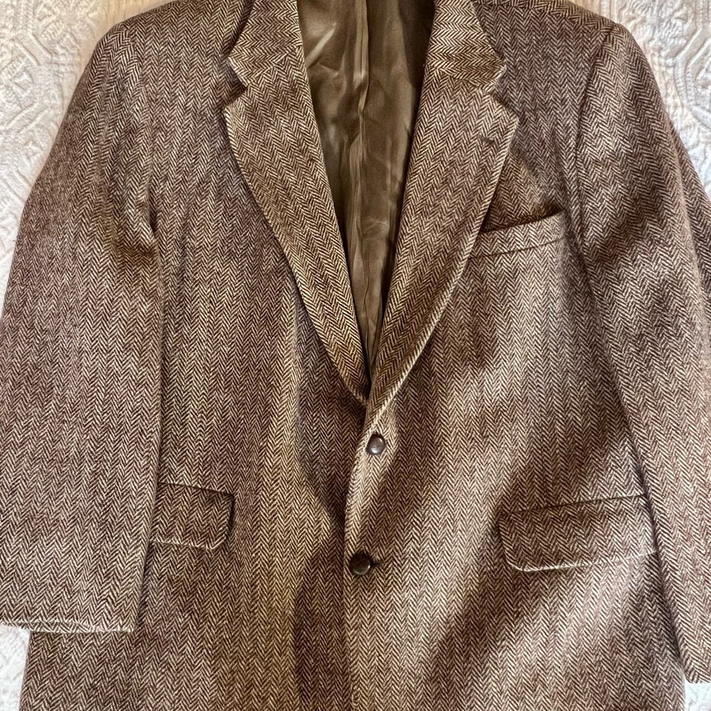Vintage Men's Brown Tweed Wool Blazer